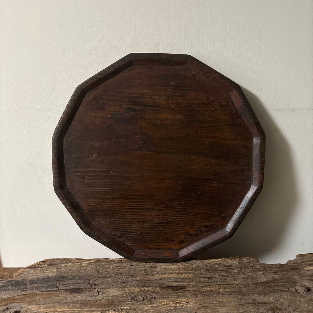 李朝十二角膳天板その66 盆.古道具.骨董品.韓国骨董. Antique.酒器盆