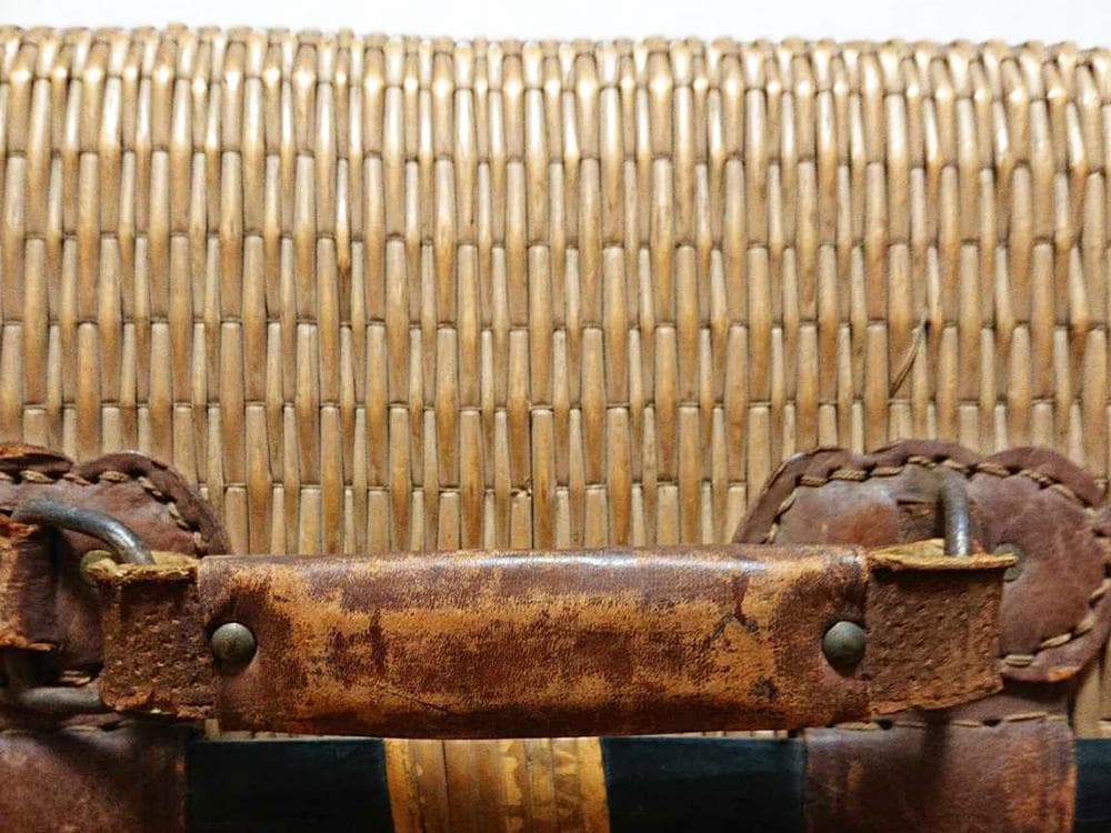 【珍】　★ 柳編み トランクケース ★　籠 カゴ 収納かご バスケット　古民具