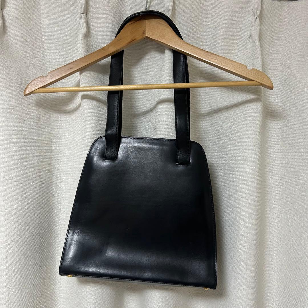 セリーヌ ヴィンテージ ショルダーバッグ トートバッグ カーフレザー ロゴ金具