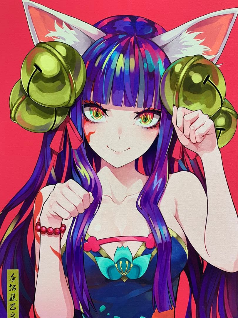 モンスターストライク展 複製原画 妲己:LAM 蓬莱・アルカディア:押切蓮介