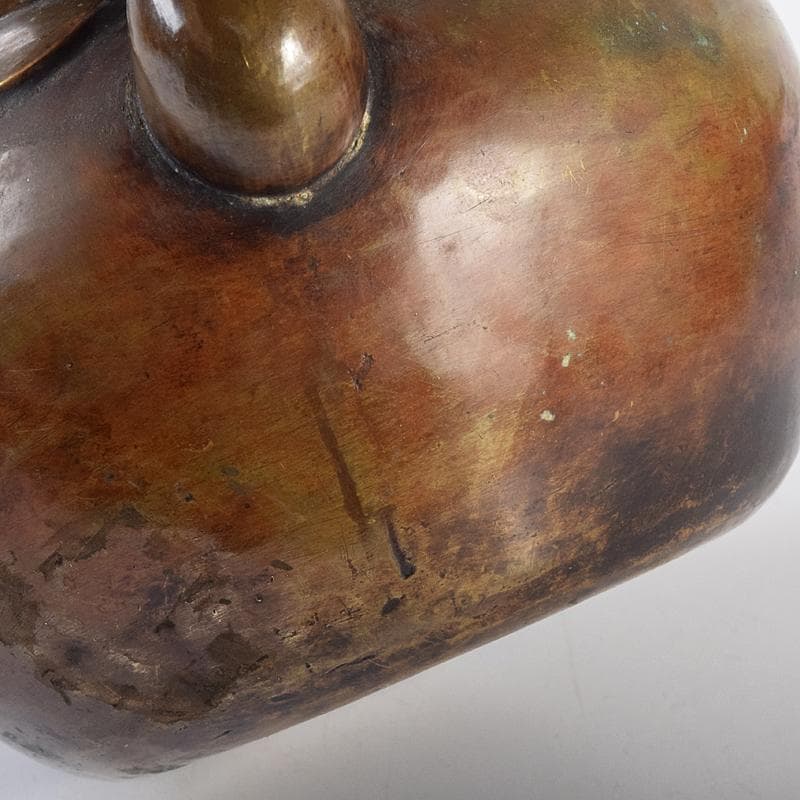 煎茶道具　黄銅　湯沸し　急須　時代箱付　D　R7771