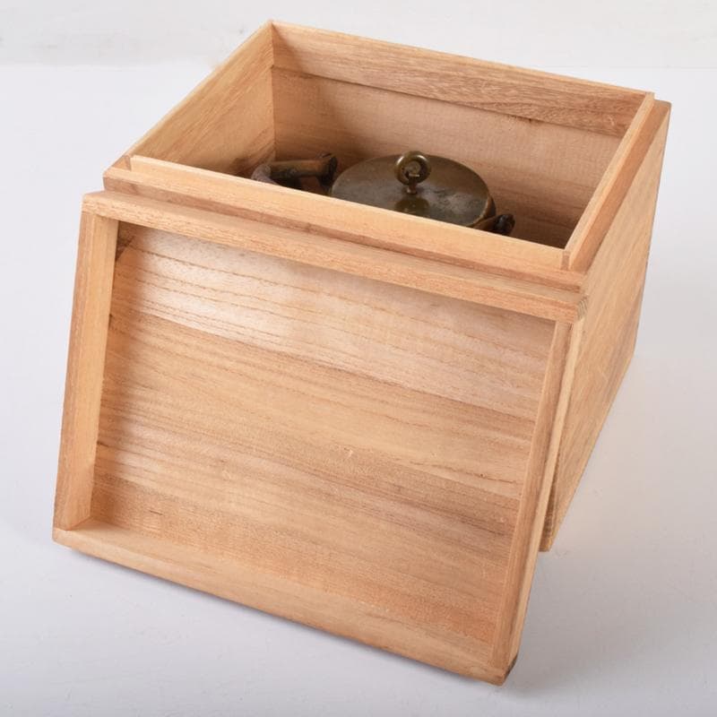 煎茶道具　黄銅　湯沸し　急須　時代箱付　D　R7771