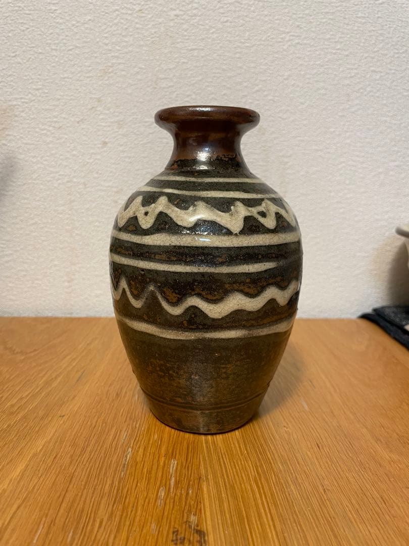 金城次郎　壺屋時代　波紋イッチン　徳利　花瓶　民藝　古民藝　民芸