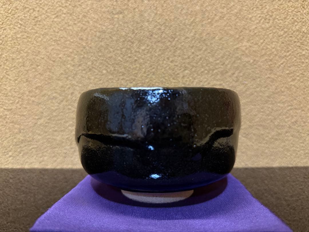 京焼　佐々木昭楽　のんかう千鳥写　黒茶碗　共箱