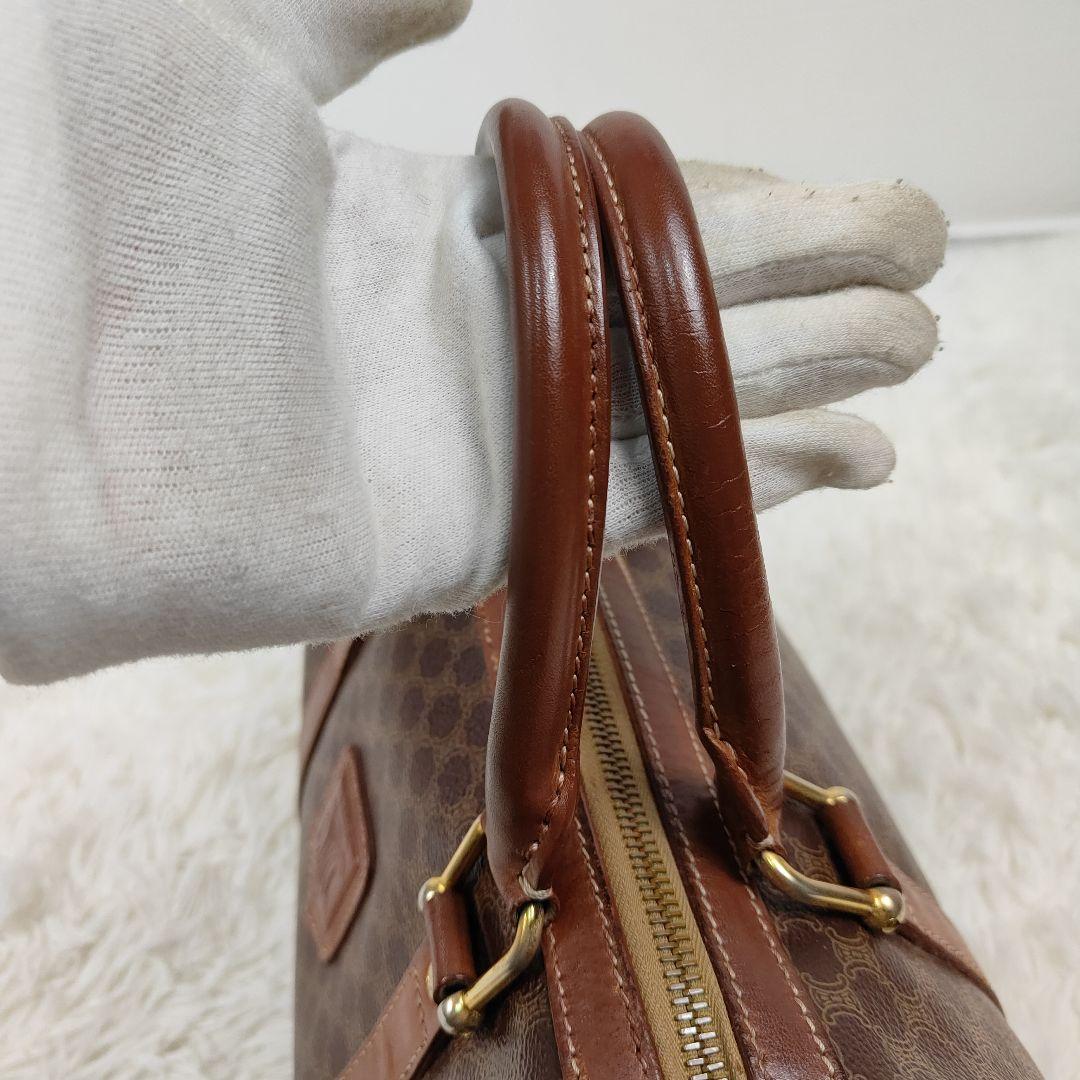 CELINE　ミニボストン　マカダム トリオンフ 2way　PVC　レザー