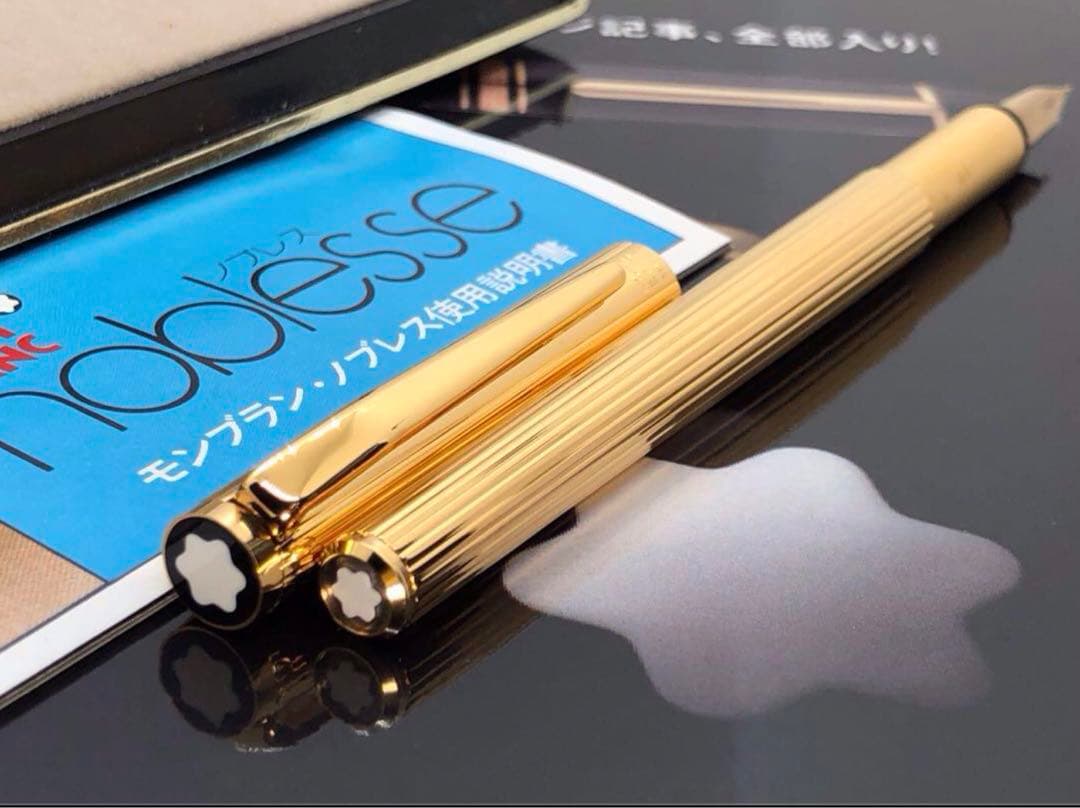 モンブラン　万年筆　★金運を呼ぶ総金張り価値の高い逸品！★ノブレスNo1147