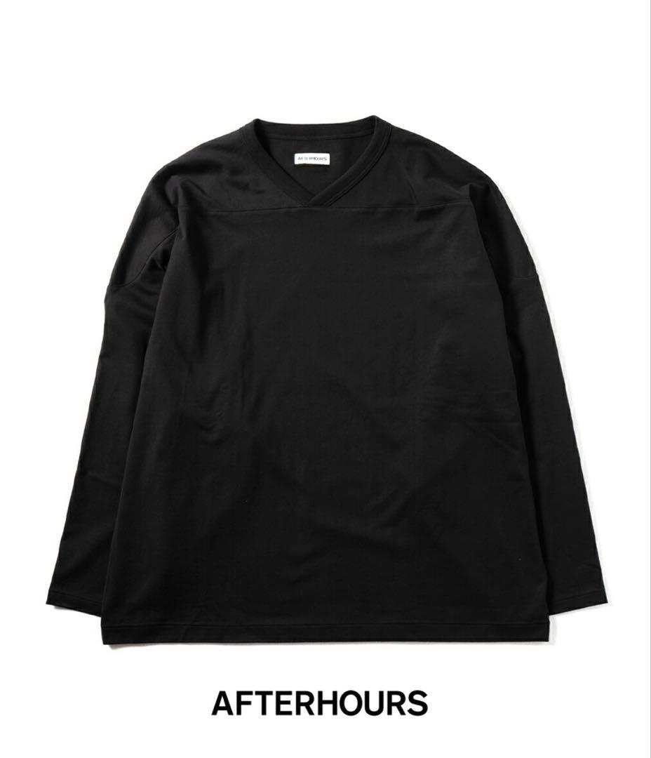 新品 AFTERHOURS アフターアワーズ ゲームシャツ ロンT フリー 黒