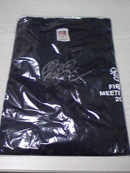 FC倉木麻衣FIRST MEETING 2002直筆サイン入りTシャツ紺Lサイズ