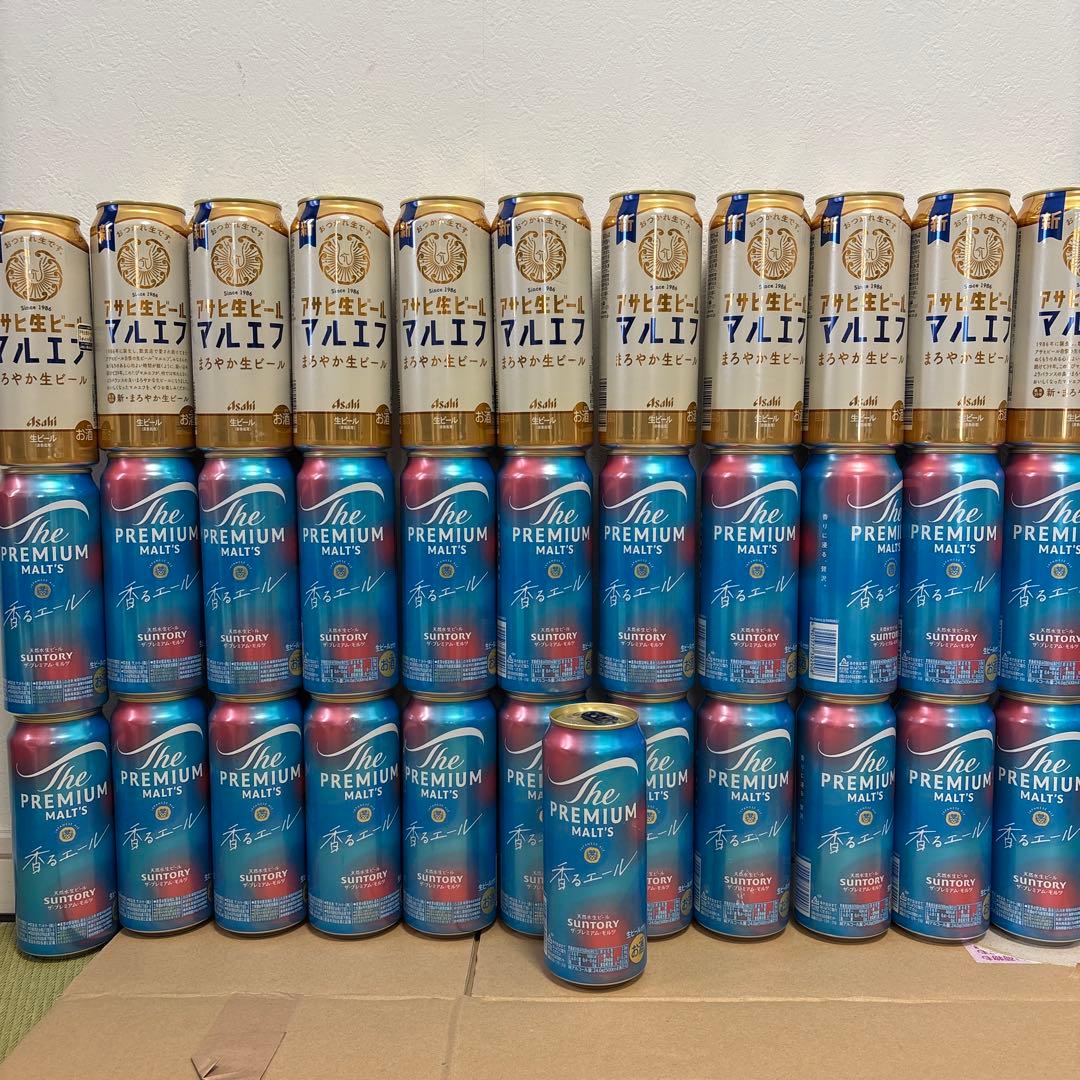 500ml 生ビール34本プレミアム香るエール&マルエフ生