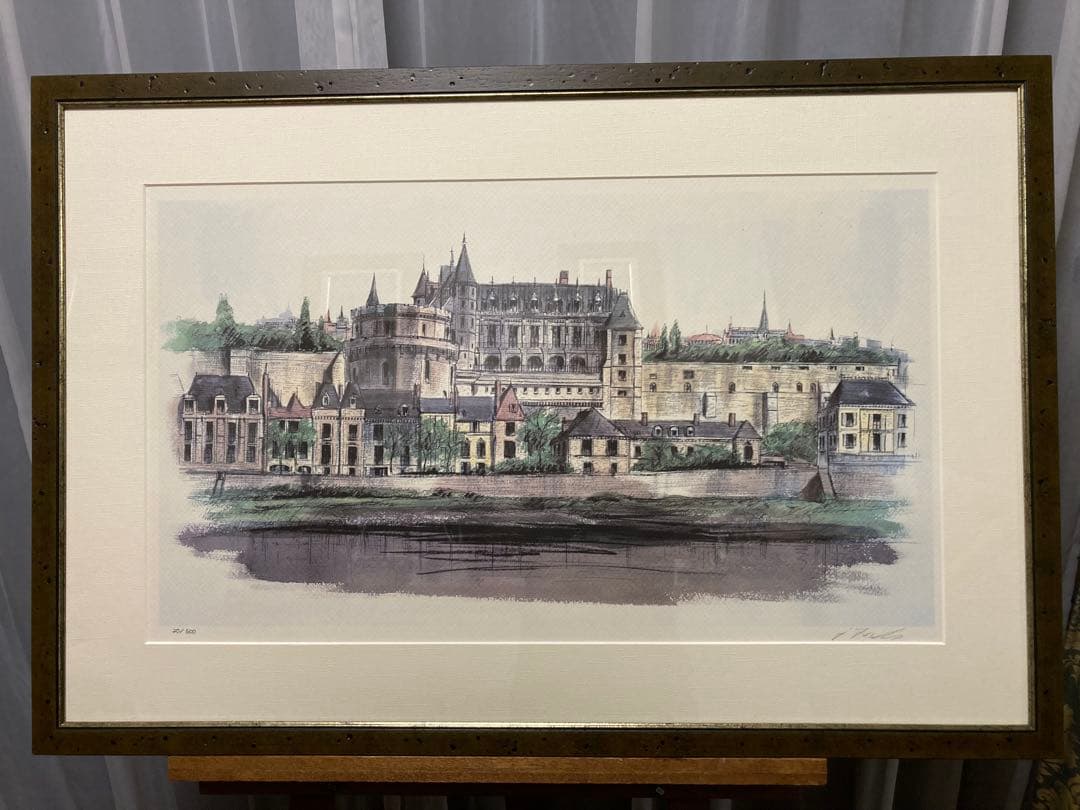 絵画　リトグラフ大　城塞　ジェームス・フォード　新品額装　箱付