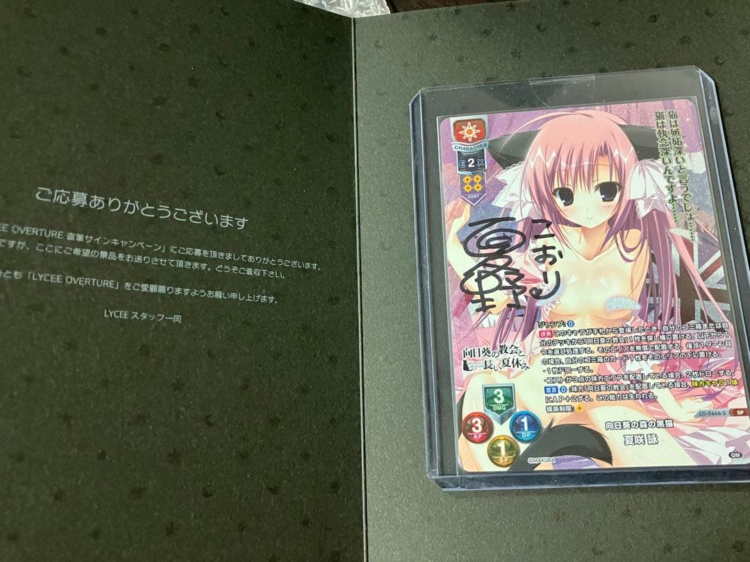 lycee 夏咲詠　直筆サイン　ケロQ枕