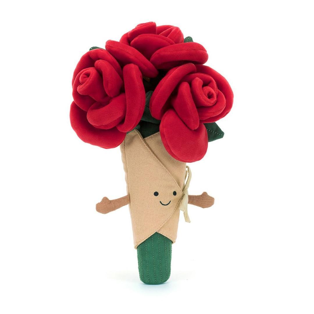 新品 　ローズブーケ　30cm 薔薇　花束　ぬいぐるみ　袋付