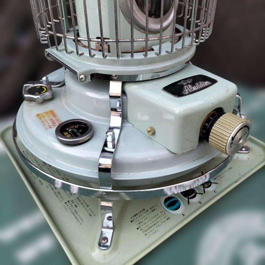 アラジンストーブ メンテナンス済み。純正芯交換済。取説付きです。グリーン