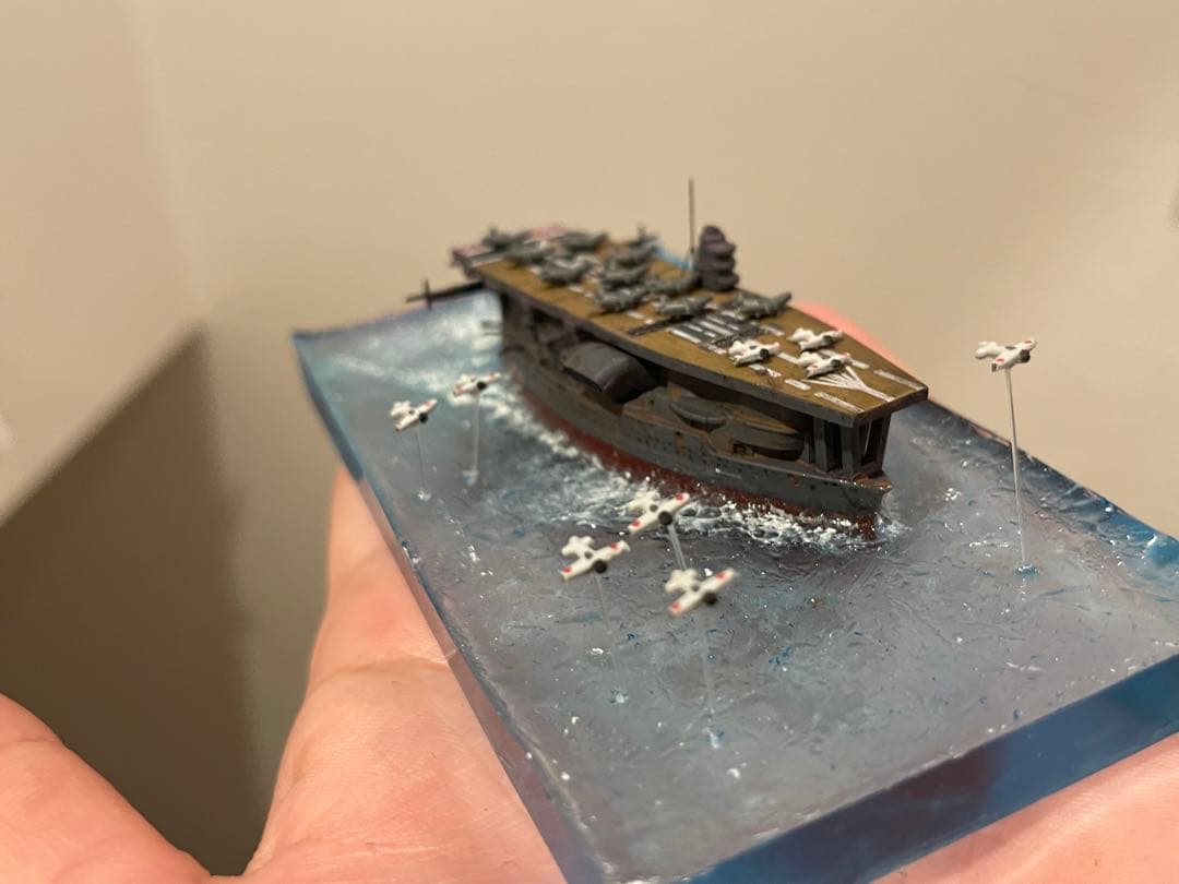 行け　空母赤城　レジンジオラマ　海洋堂完成品