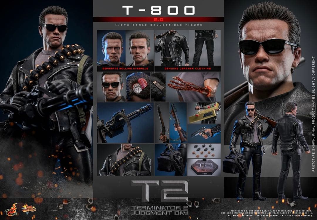 ホットトイズ ターミネーター2 1/6スケールフィギュア T-800（2.0版)