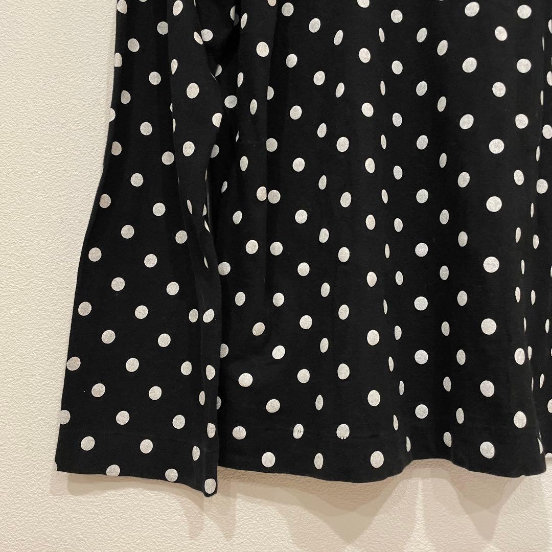 【あ】PLAY COMME des GARCONS ドット ロンT 黒×白
