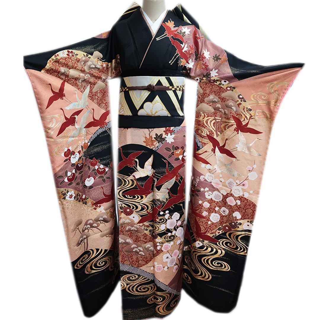 振袖5点セット■成人式振袖正絹トールサイズ帯揚げベルベッド 帯締めKB56