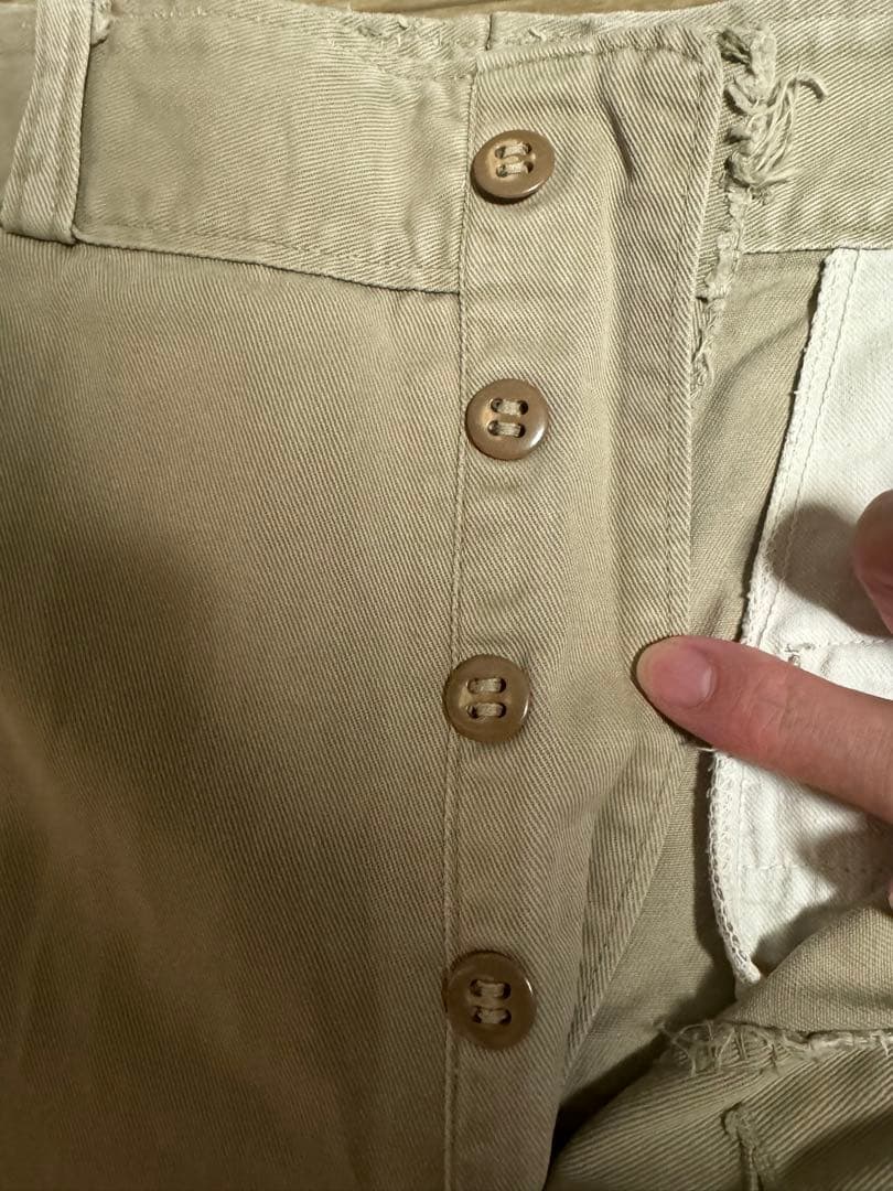 50s us.army 軍チノ 尿素ボタン 34×35 ストレート