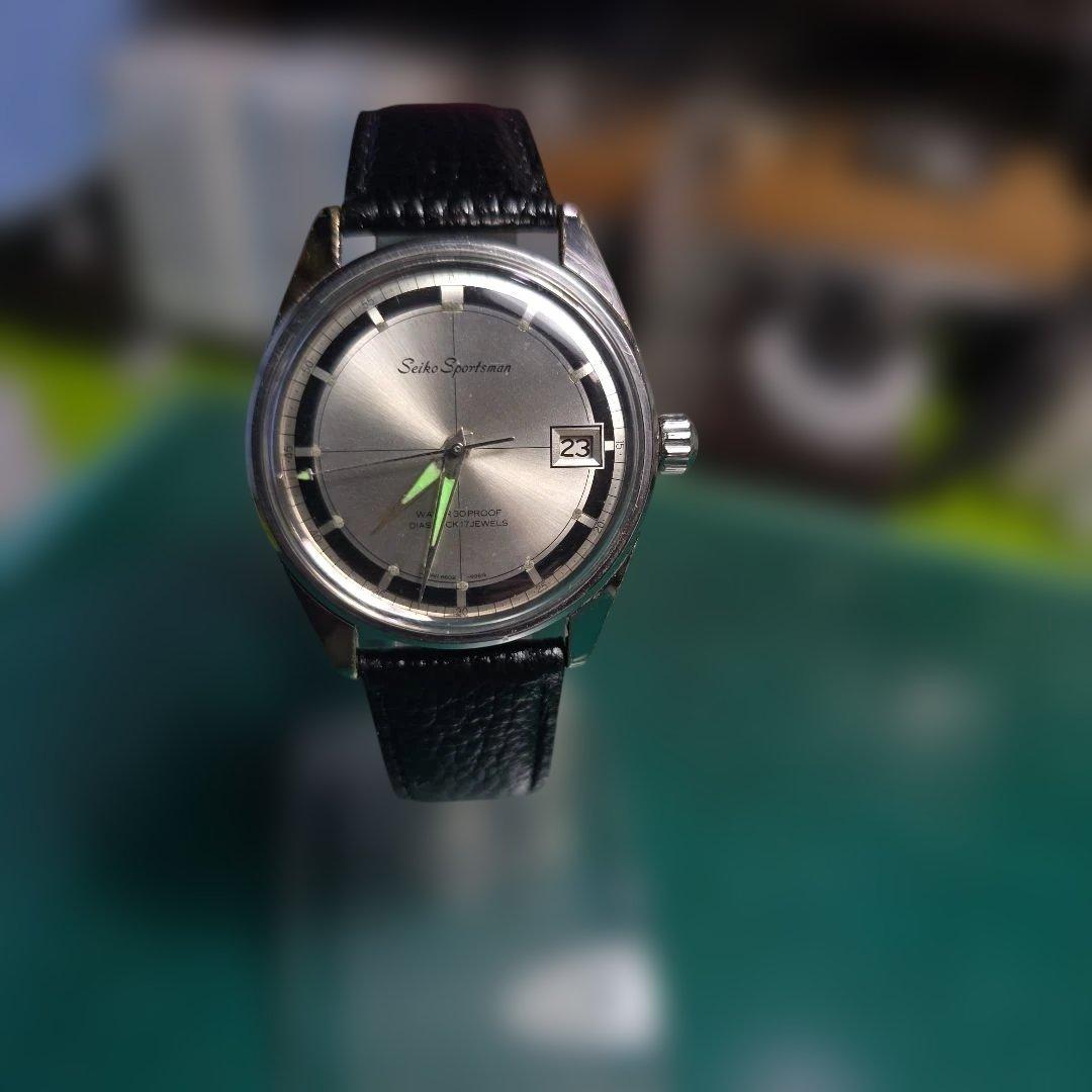 (OH済)セイコー スポーツマン17jewels手巻き時計 稼働品です。