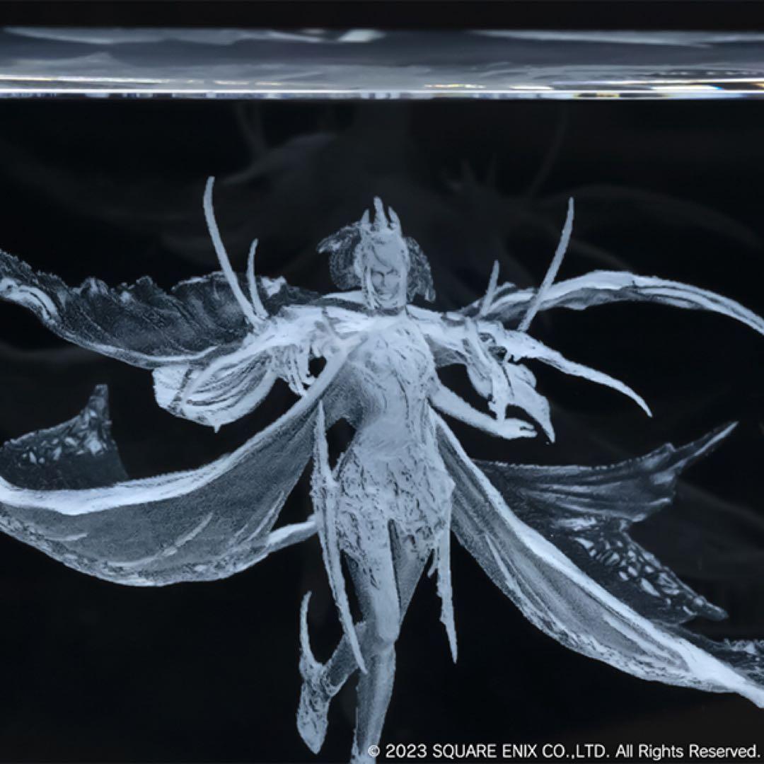 FF16 レーザー彫刻クリスタルガラス 召喚獣シヴァ フェニックス＆イフリート