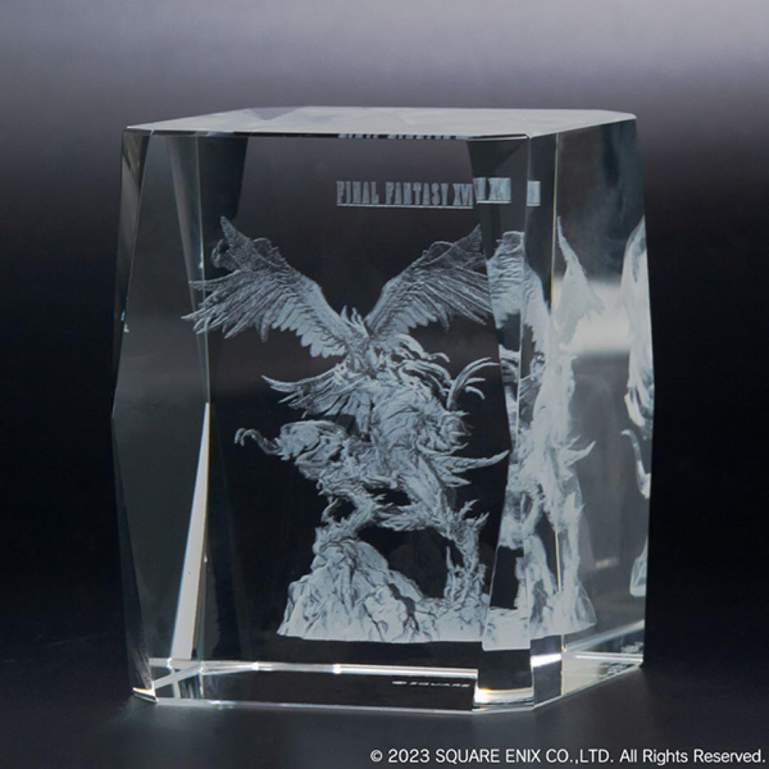 FF16 レーザー彫刻クリスタルガラス 召喚獣シヴァ フェニックス＆イフリート