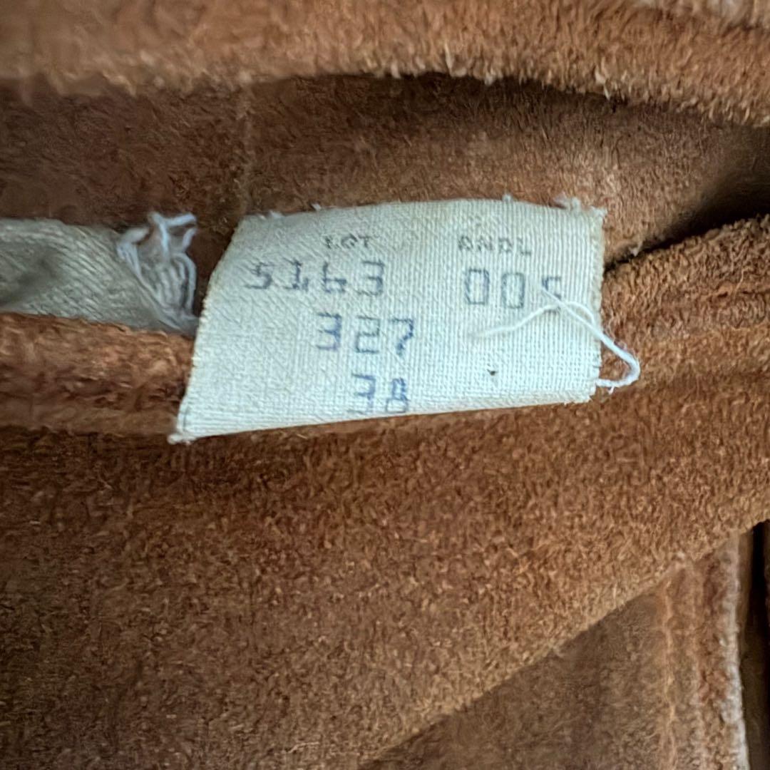 ショット　レザージャケット　本革　スエード　L アメリカ製 ブラウン