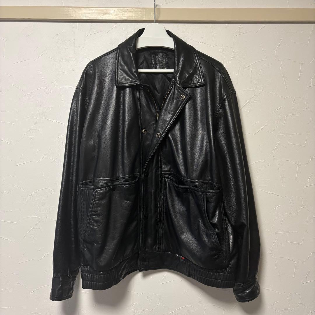 Leather Jacket ブラックレザージャケット L