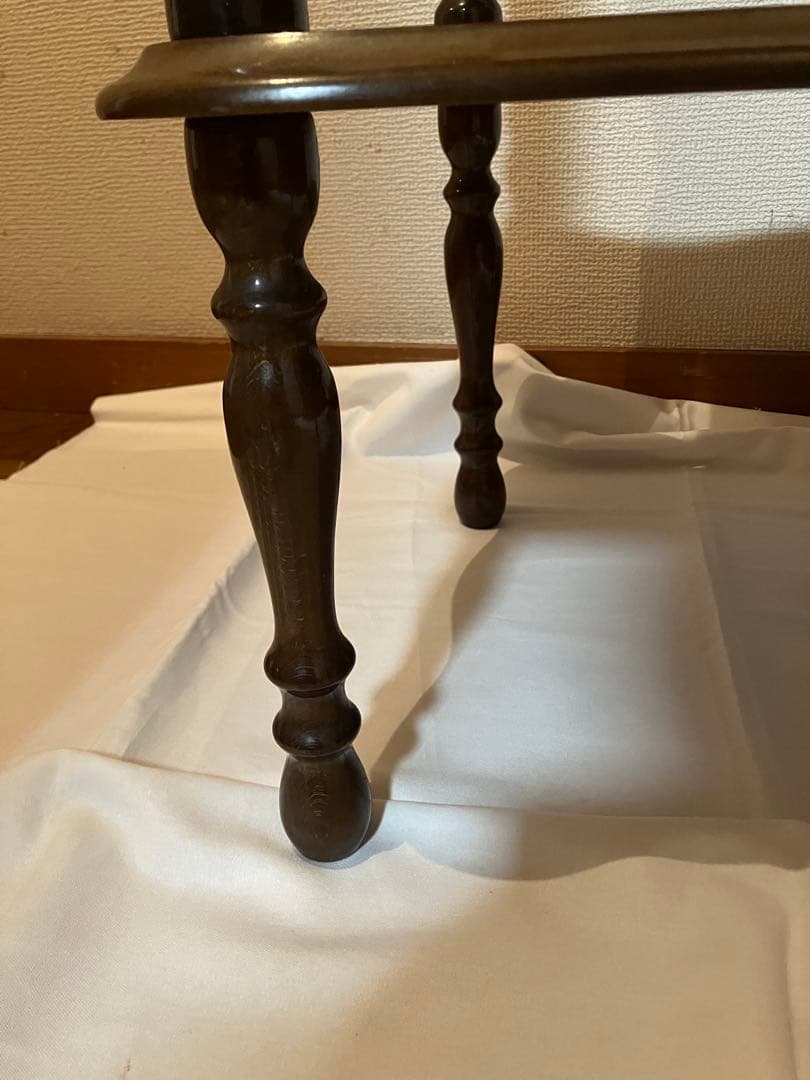 イタリア製 花柄 木製コンソールテーブル サイドテーブル