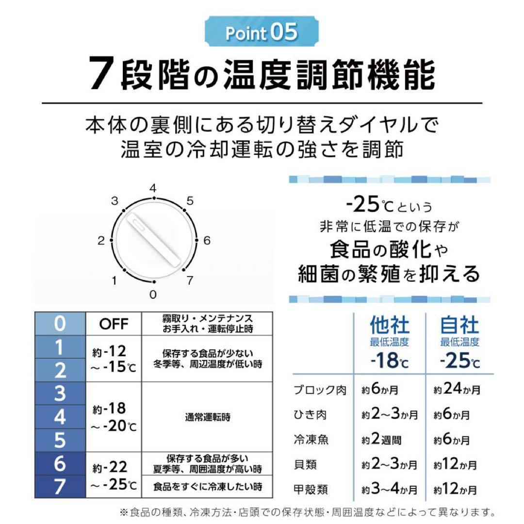 【新品】冷凍庫 60L スリム 小型 省エネ 大容量 サブ冷凍庫 ホワイト