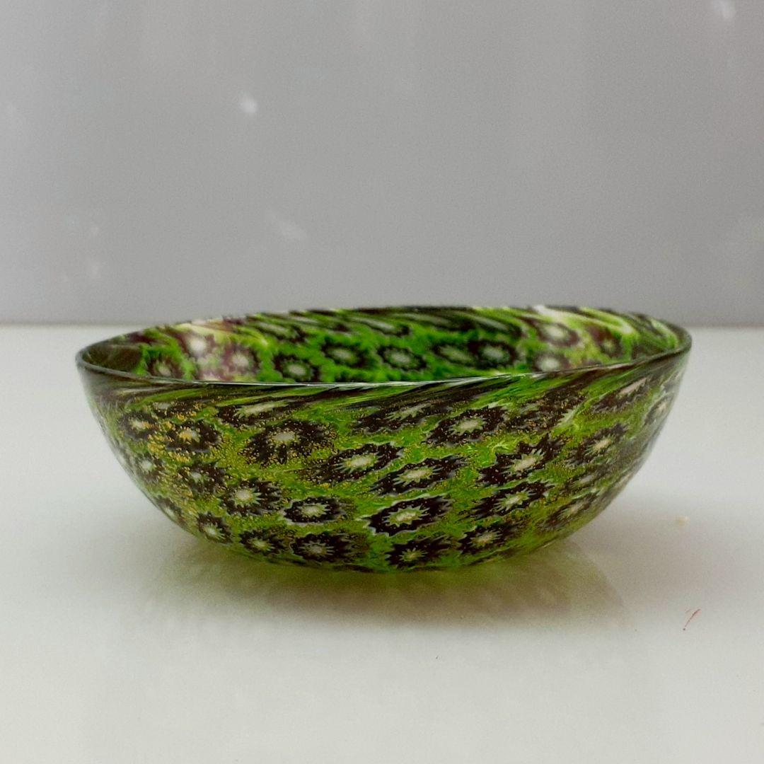MURANO ムラノ 金彩 グリーン ミルフィオリ お碗 皿