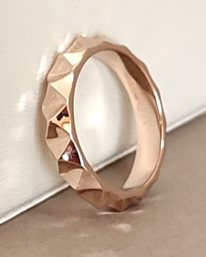 ほぼ新品☆OFオレフィーチェ「ミニスタッズ」ピンキーリング K18PG( 0号)