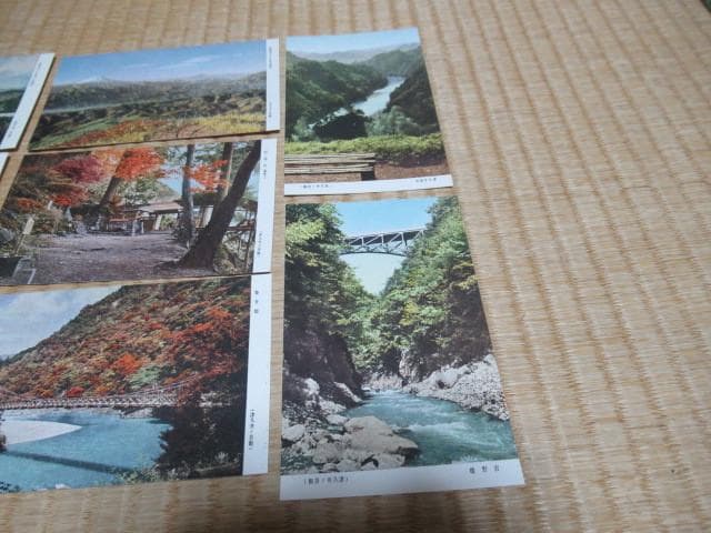 ◆未使用 昭和初期◆津久井の景観 津久井観光振興会発行 絵葉書 8枚1組 50組