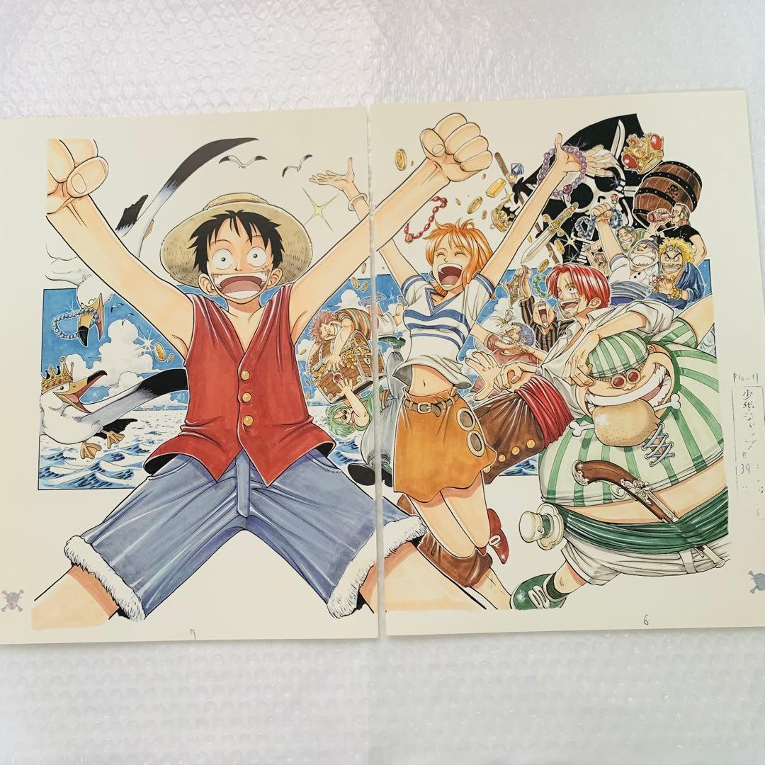 ワンピース ROMANCE DAWN 1話 複製原稿 6.7 扉絵 2枚