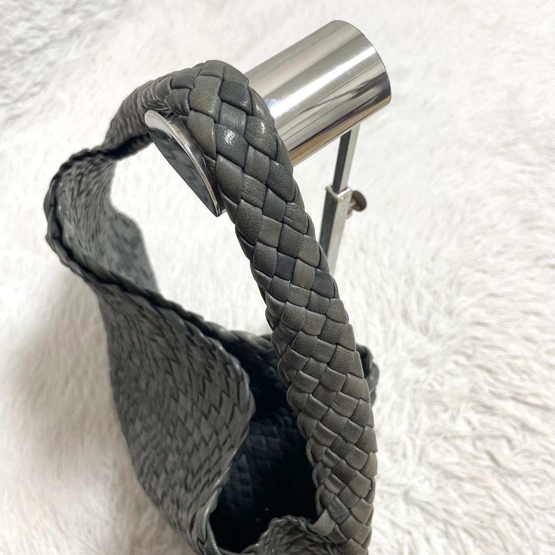 【美品】ファロルニ　ワンショルダー　イントレッチオ　ホーボー　グリーン系　レザー