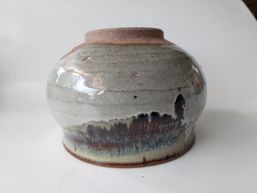 茶道具 丹山窯 小峠葛芳 作 灰釉塩笥 茶碗 共箱 共布 栞 茶器 抹茶碗 新品