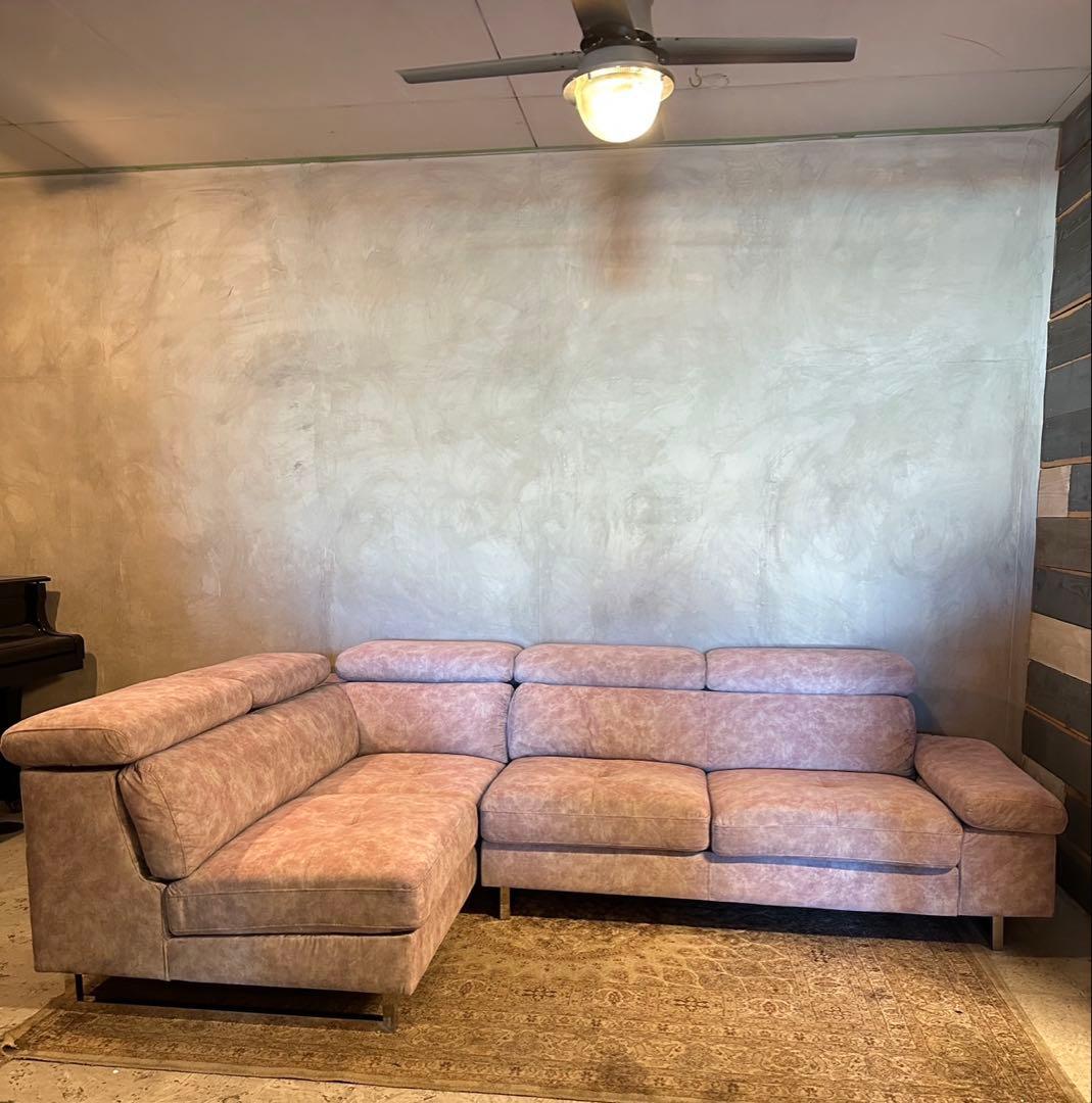 【東京都23区配送無料】定価20万円　ソファー　カウチ　椅子　L型　椅子　チェア