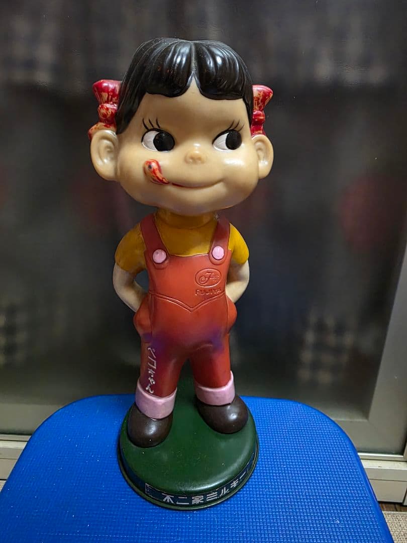 ペコちゃん　ブリキ台座　首振りペコちゃん　ミルキー キャラクター