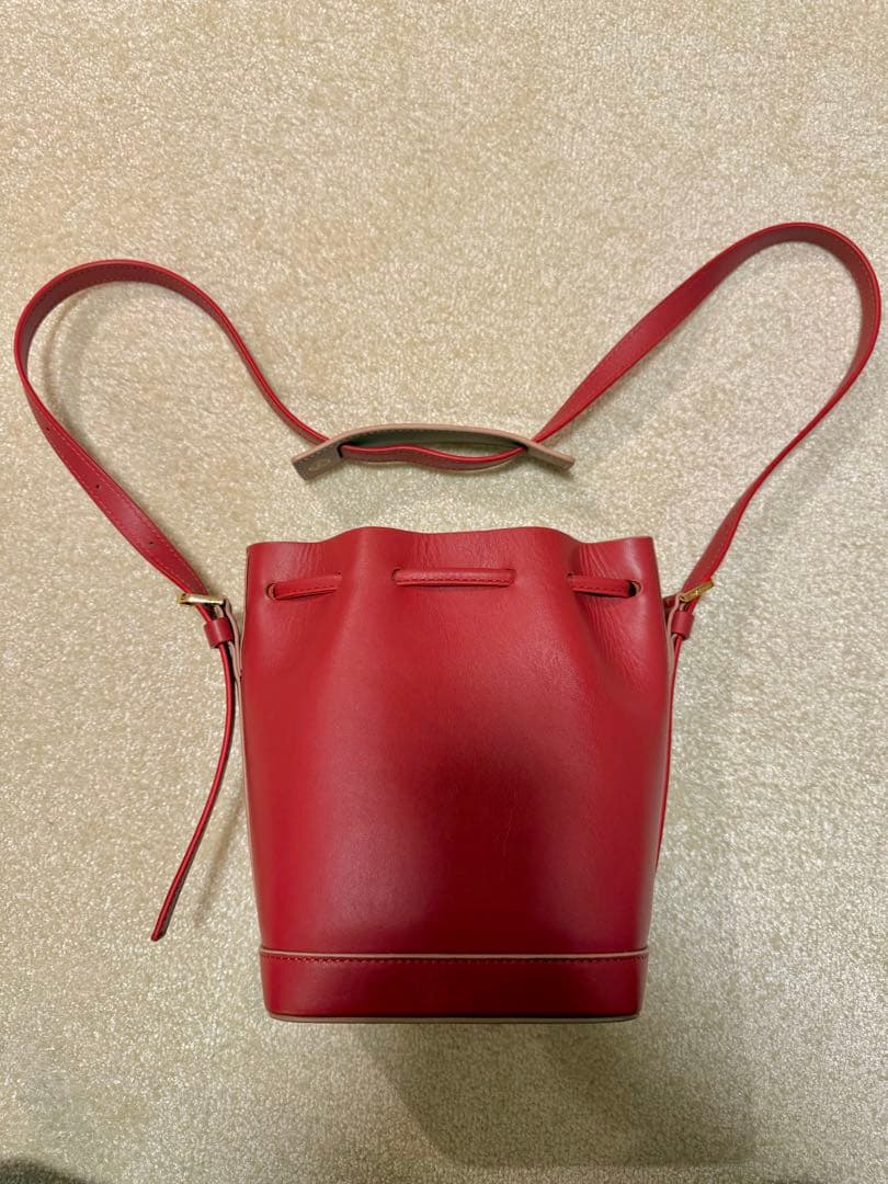 PARIS 64 赤 バケットバッグ