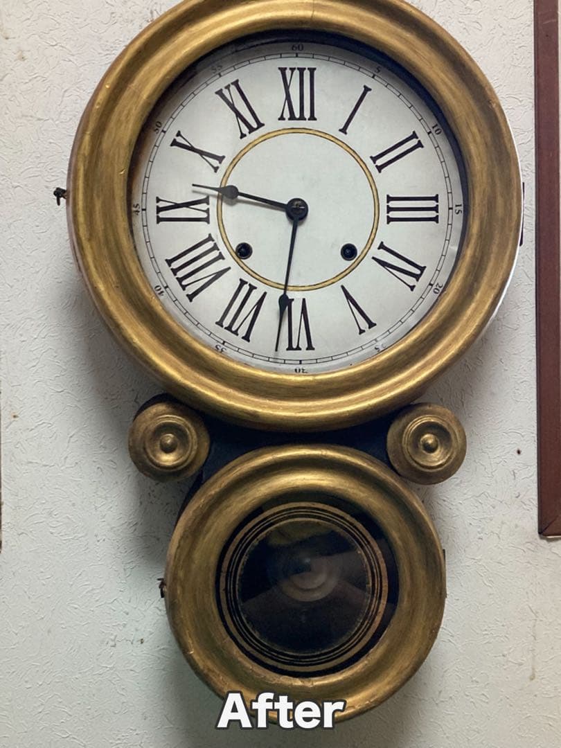 精工舎四つ丸ダルマ型8日巻稼働中 ボンボン時計修復(リペア)品