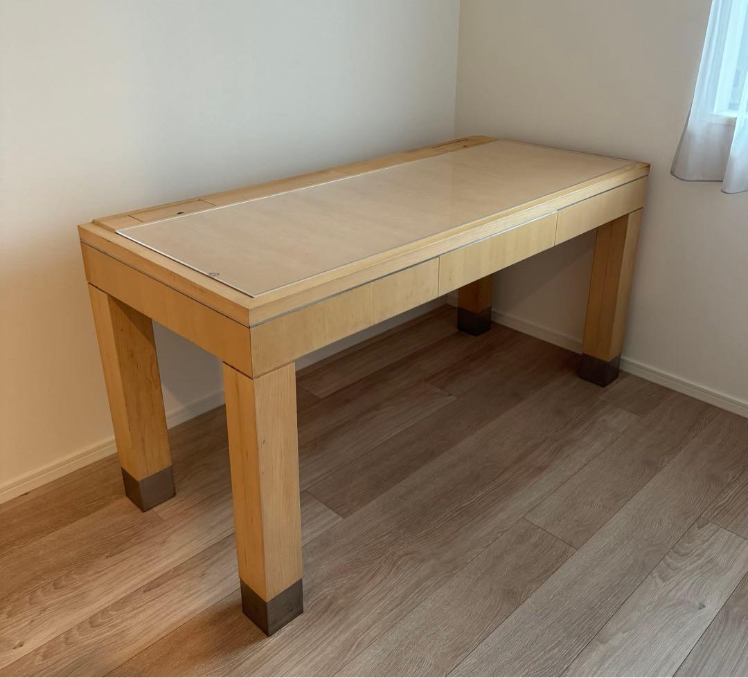 YO　Appleアップル風　デスク　ダイニングテーブル　引き出し付　木製