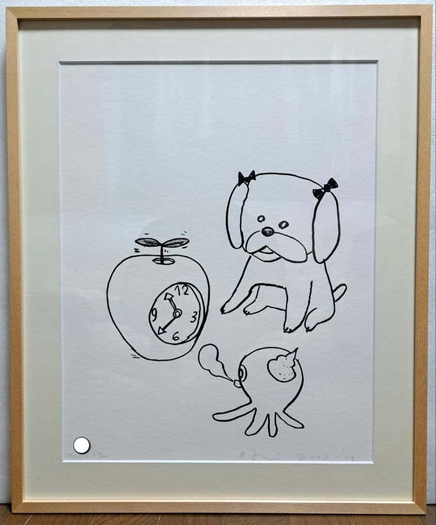 奈良美智　版画　人気画家　アート　美術品　村上隆　草間彌生