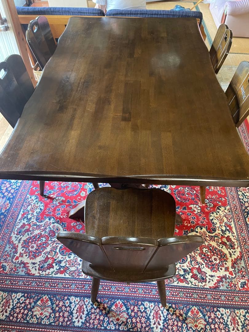 カリモク　ルスティック　ダイニングテーブル チェア5脚セット