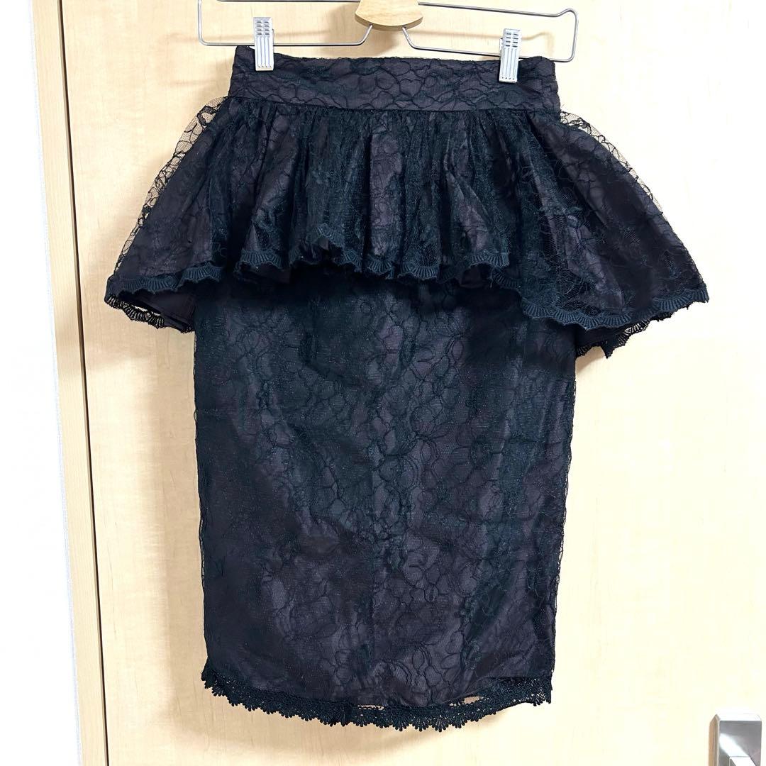 abilletage アビエタージュ　フィッシュテールぺプラムスカート　ボルドー