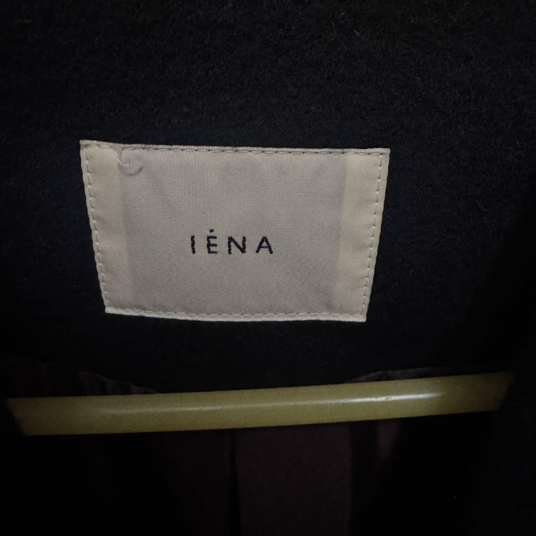 ［りぃ】IENAイエナ ダブルビーバーノーカラーVネックコート