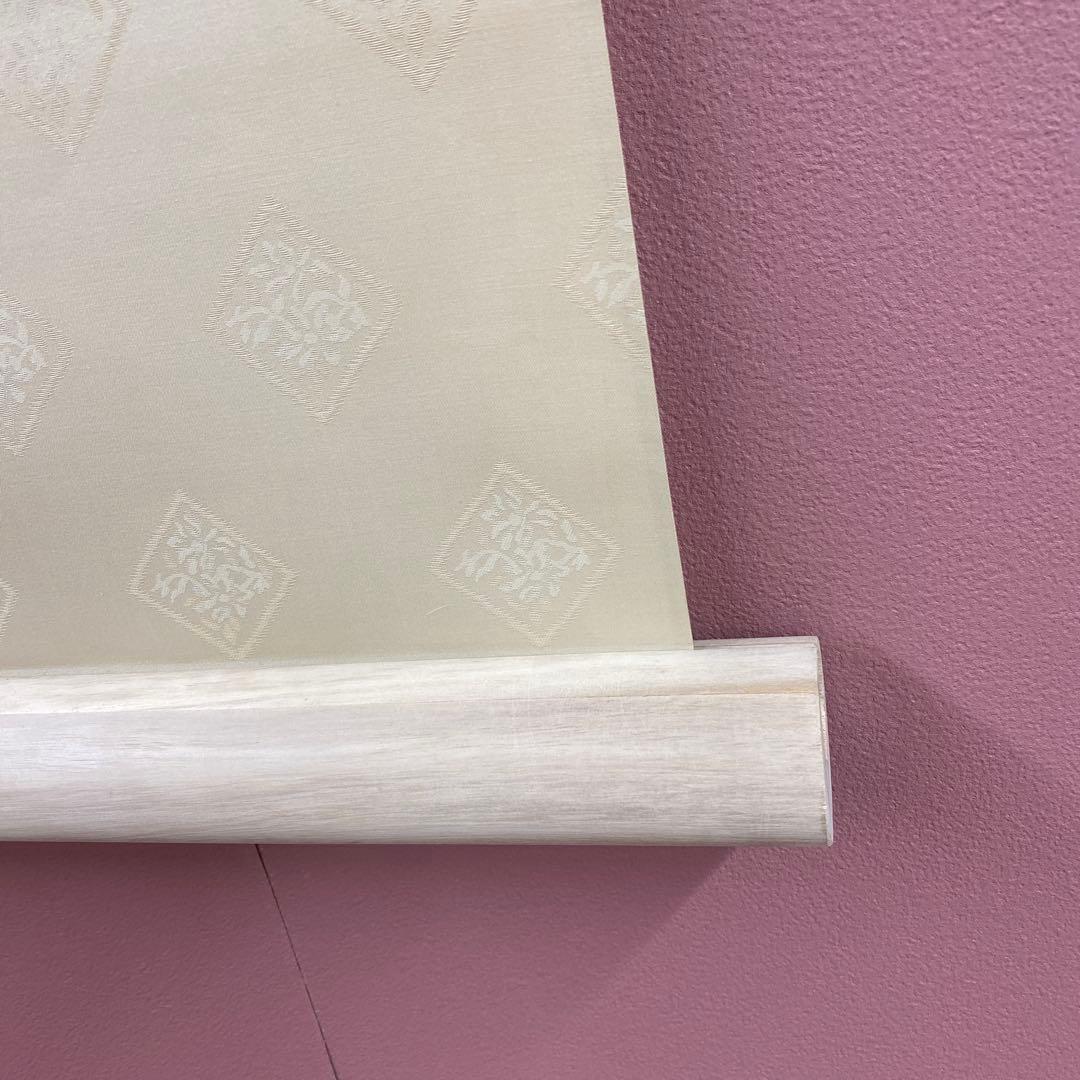 美品 掛け軸 紅山幸水作「南天小禽」共箱 太巻き付 二重箱 花鳥 厄除け