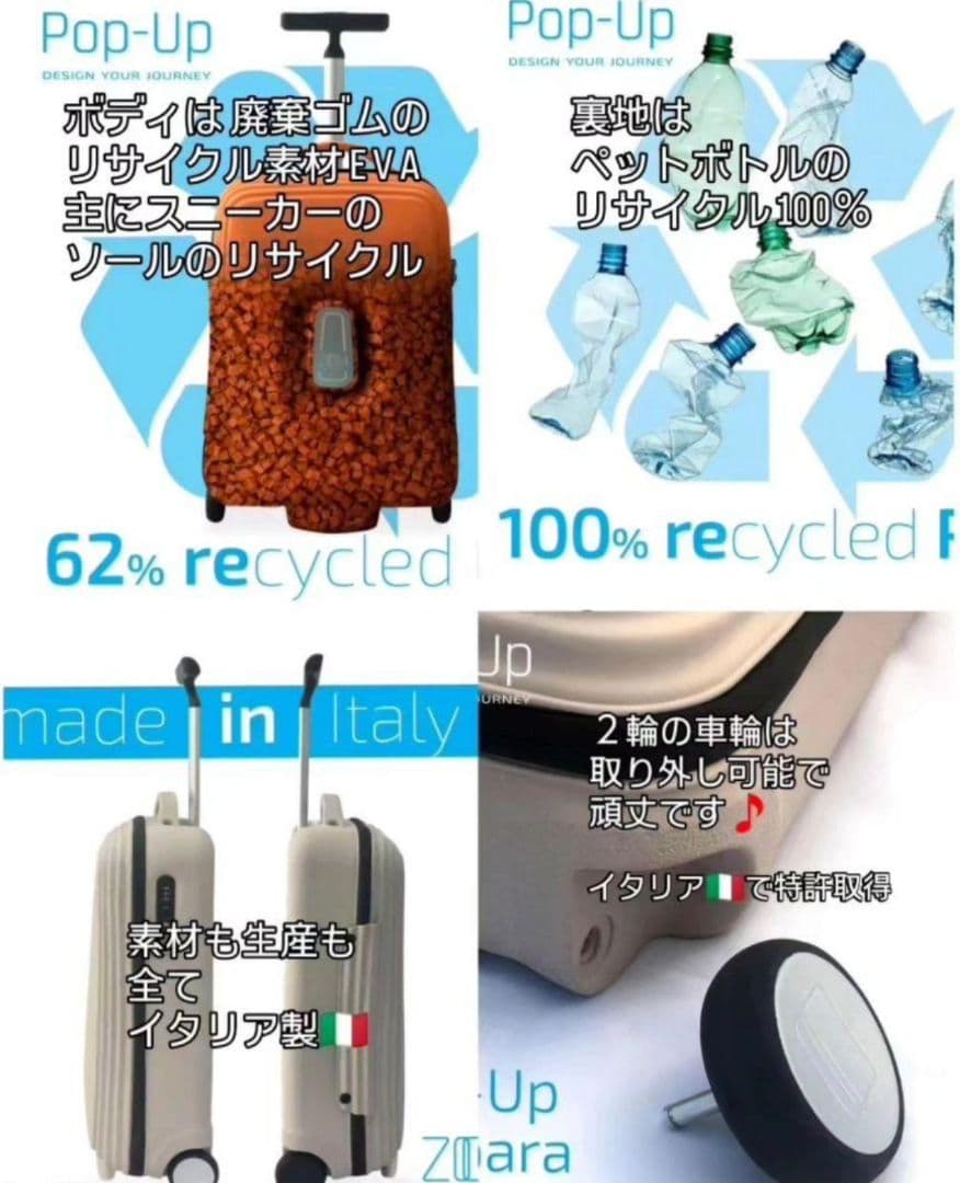 ♦新品♦ スーツケース イタリア製 グリーン 機内持込OK キャリーバッグ