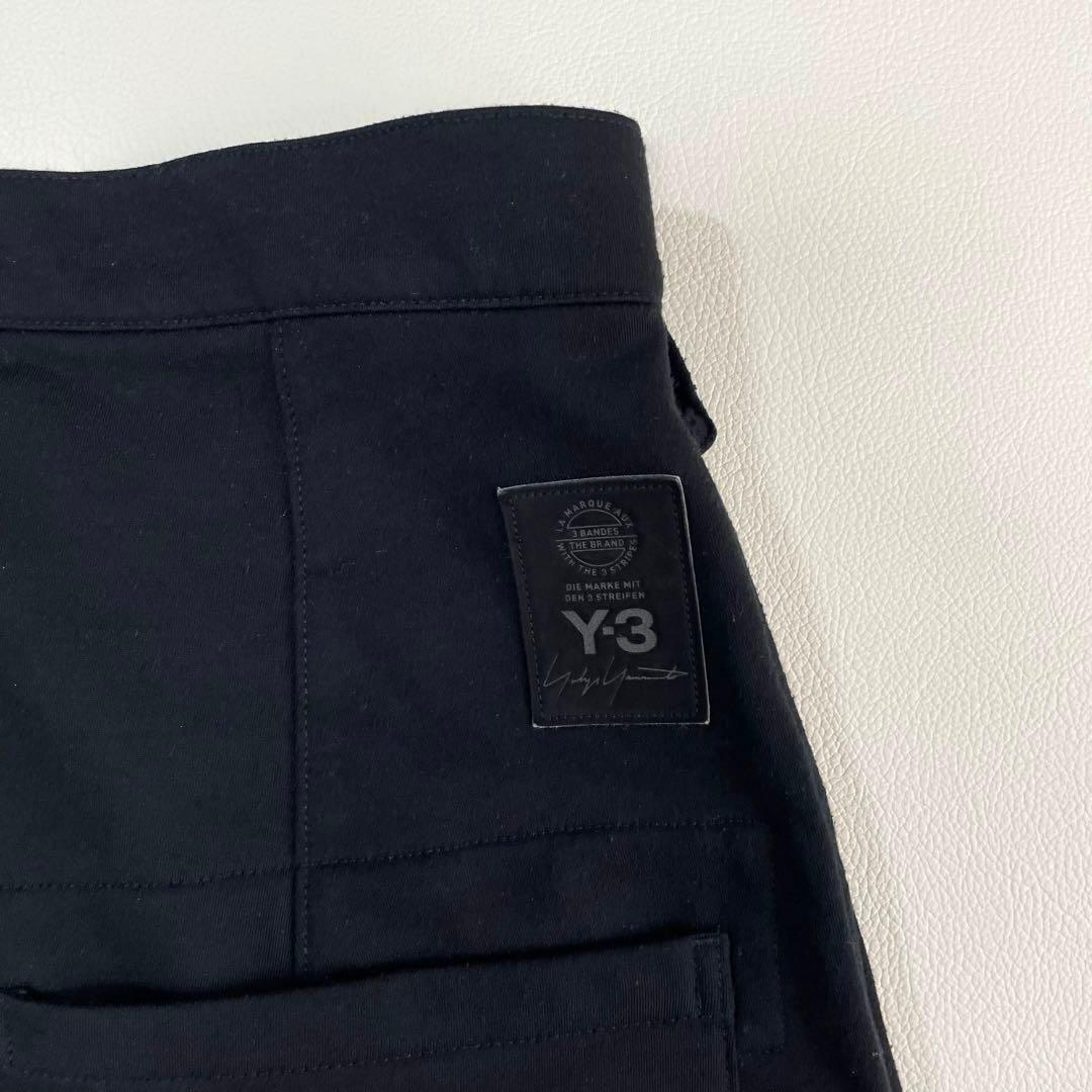 6264 Y-3 サルエルパンツ　ルーズシルエットパンツ　ブラック スリーライン