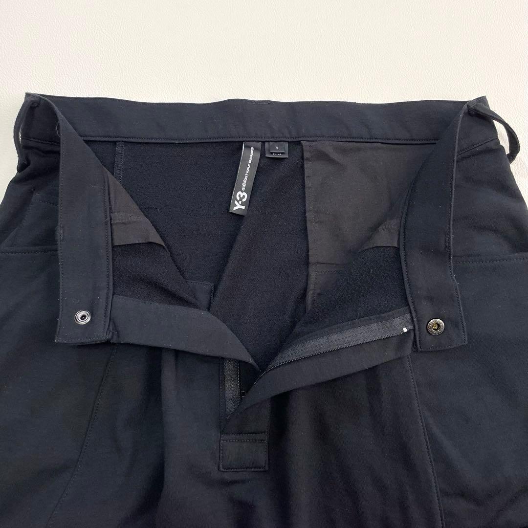 6264 Y-3 サルエルパンツ　ルーズシルエットパンツ　ブラック スリーライン
