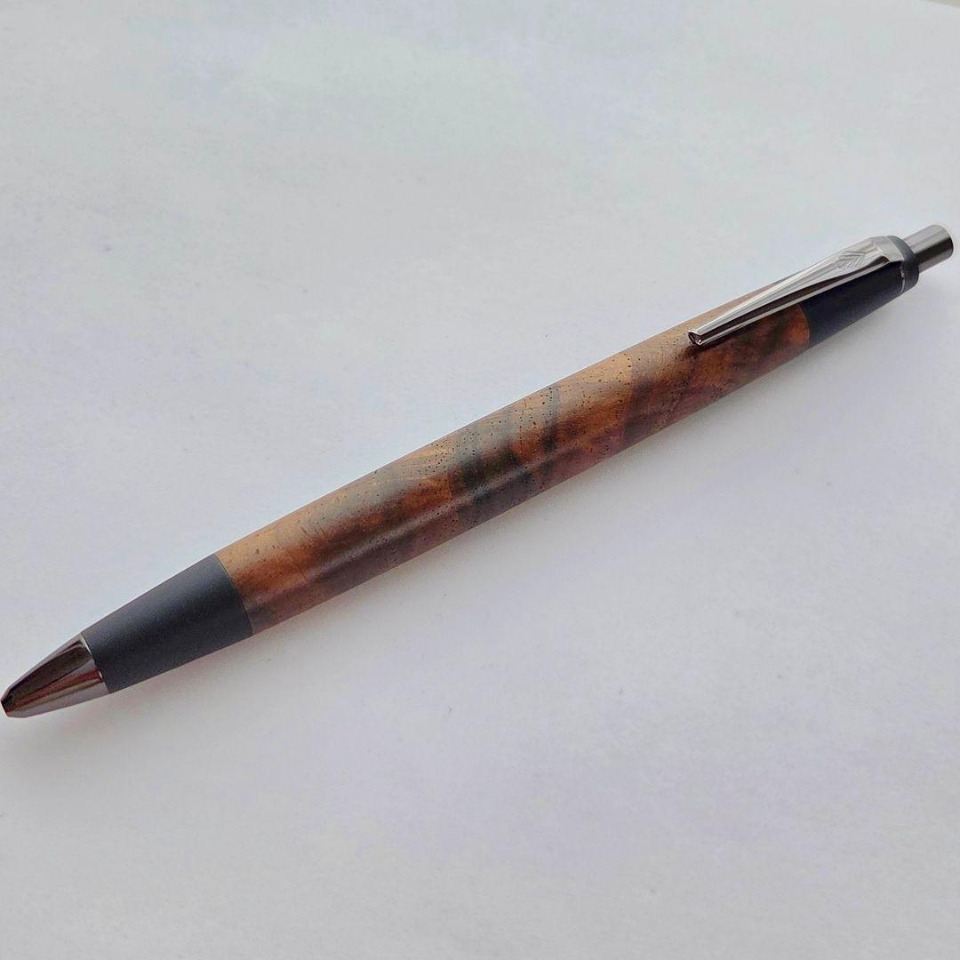 【新品未使用品】野原工芸 トルコウォールナット シャーペン ネオブラック