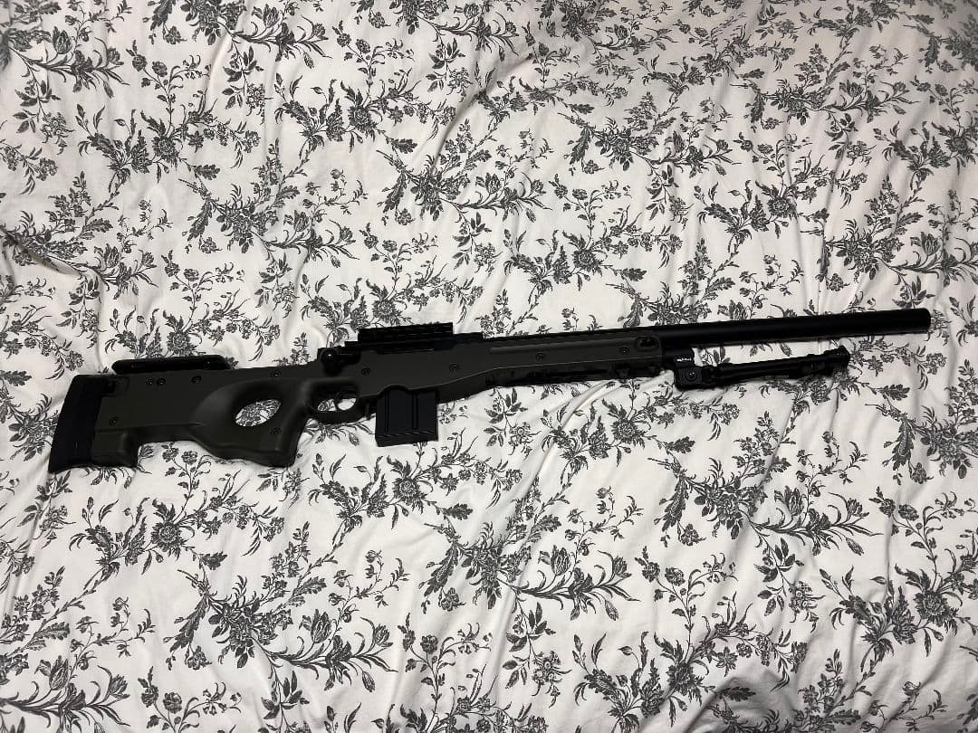 東京マルイ L96AWS ODストック バイポッド マウントレール スコープ付き